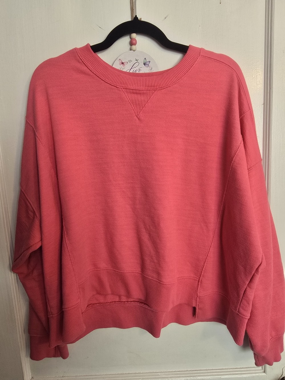Time and Tru Coral Pink Pullover Sweatshirt XXL
